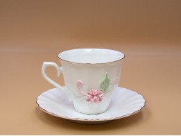 Coffecup & Saucer Model 70 Pink Carnation